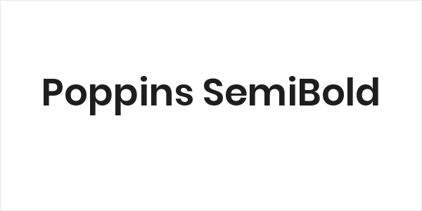 Poppins SemiBold Logo