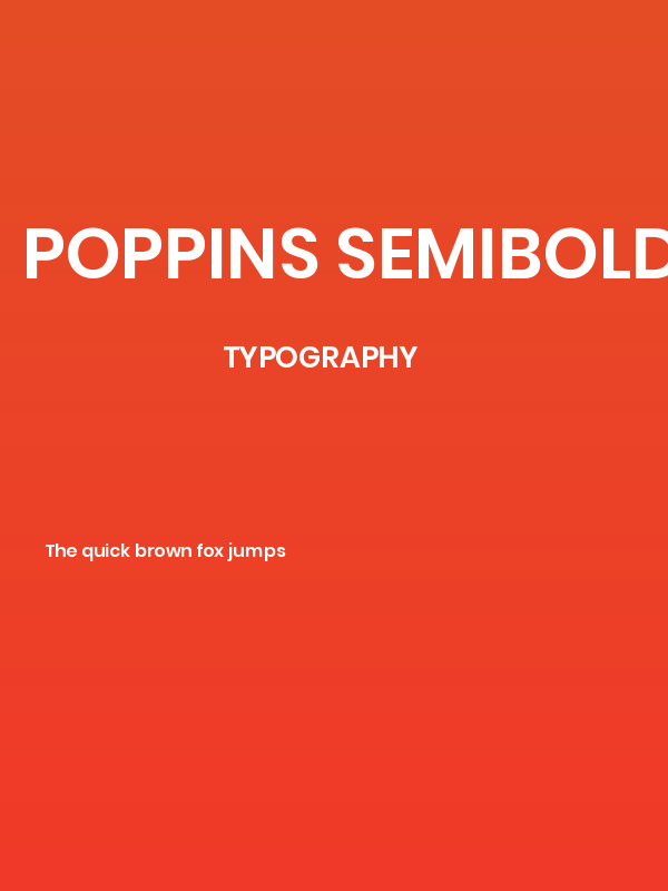 Poppins SemiBold Poster