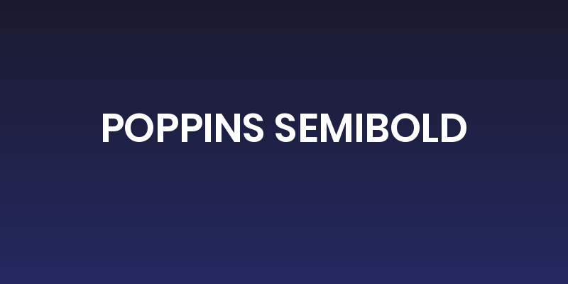 Poppins SemiBold Social Header