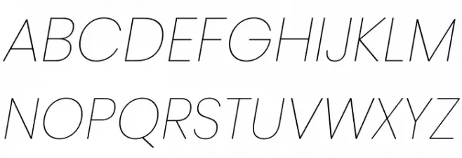 Poppins Thin Italic フォント 大文字