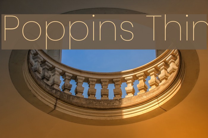 Poppins Thin Font examples