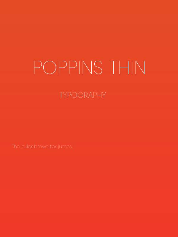 Poppins Thin Poster
