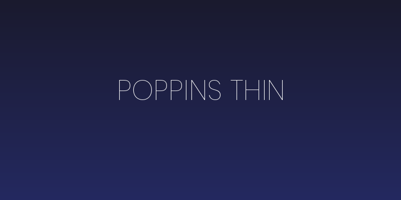 Poppins Thin Social Header