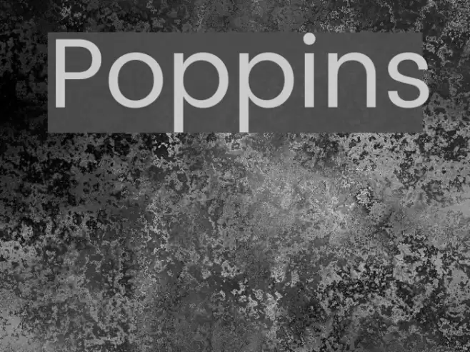 Poppins Font examples