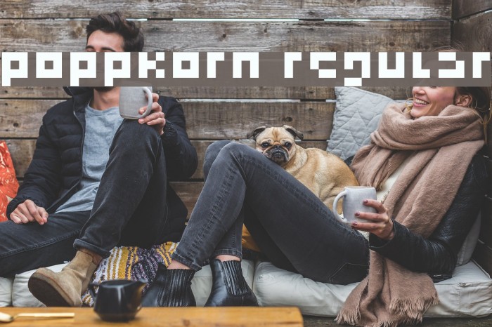 Poppkorn Regular Font examples