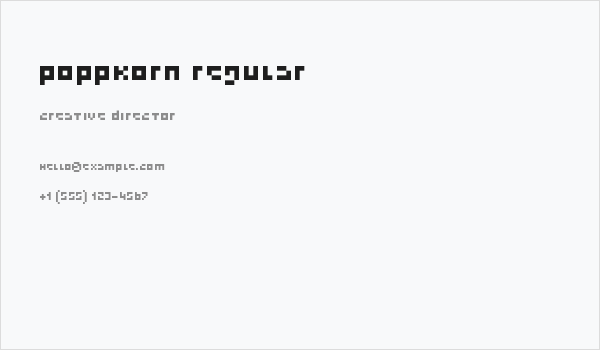 Poppkorn Regular Business Card