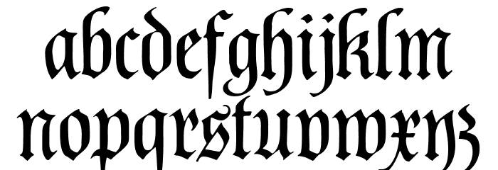 PopplFrakturCAT Font LOWERCASE