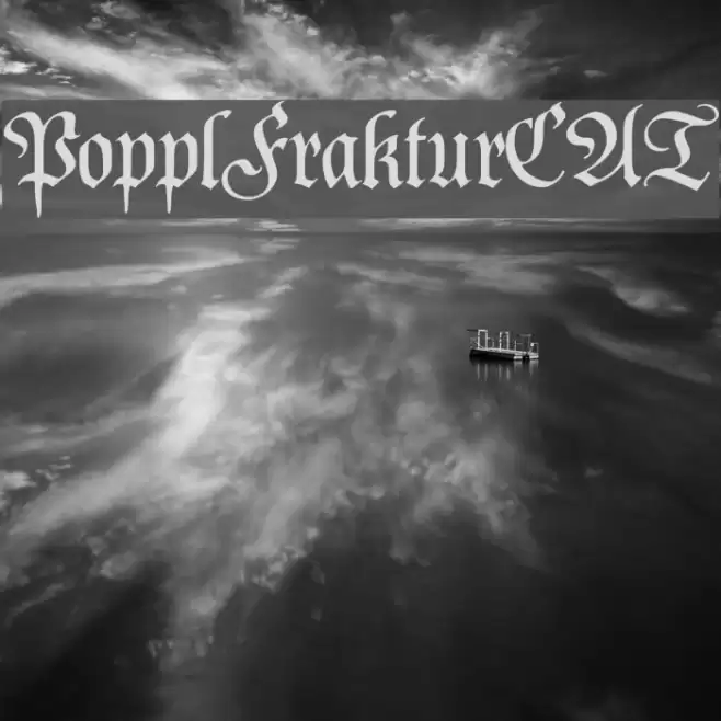 PopplFrakturCAT Font examples