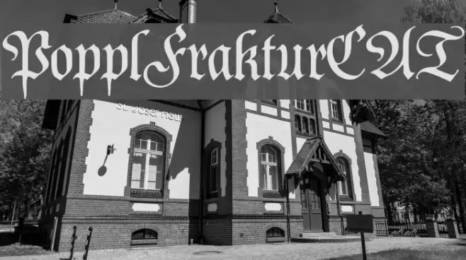 PopplFrakturCAT Font examples