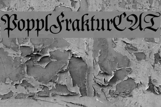PopplFrakturCAT Font examples