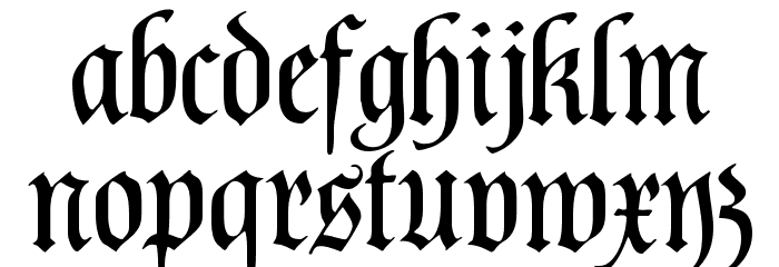 PopplFrakturCAT Font LOWERCASE