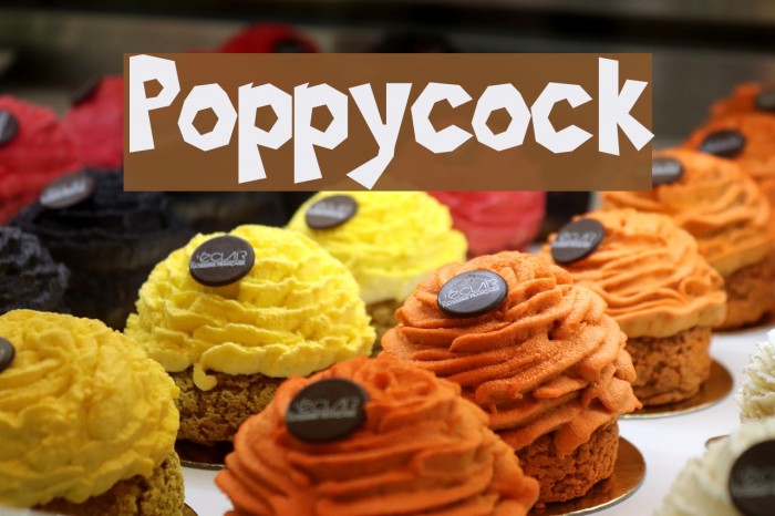 Poppycock フォント examples