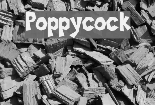 Poppycock Font examples