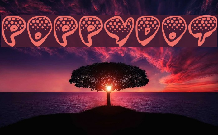 Poppydot Font examples