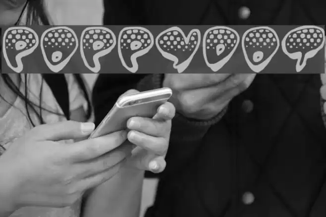 Poppydot Font examples