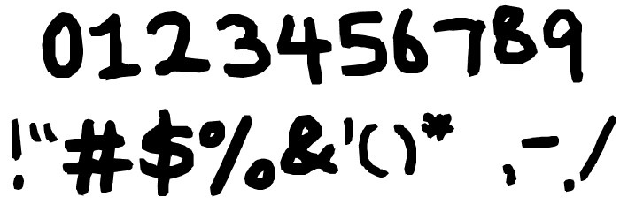 Poppy's Handwriting Font OTHER CHARS