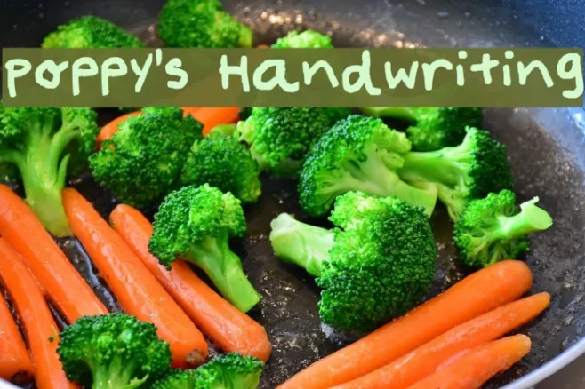 Poppy's Handwriting Example 2