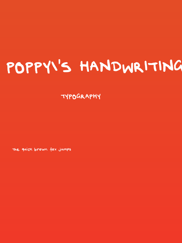 Poppy's Handwriting Poster