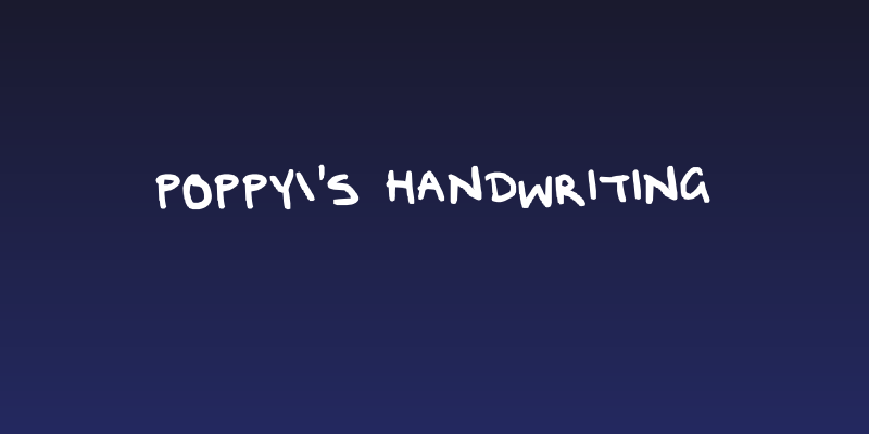 Poppy's Handwriting Social Header