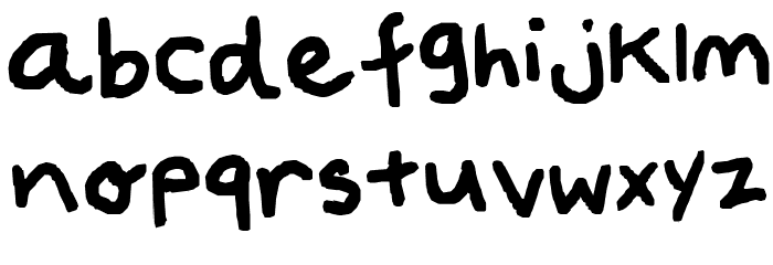 Poppy's Handwriting Font LOWERCASE