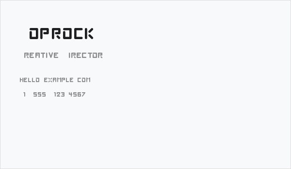 Poprock Business Card