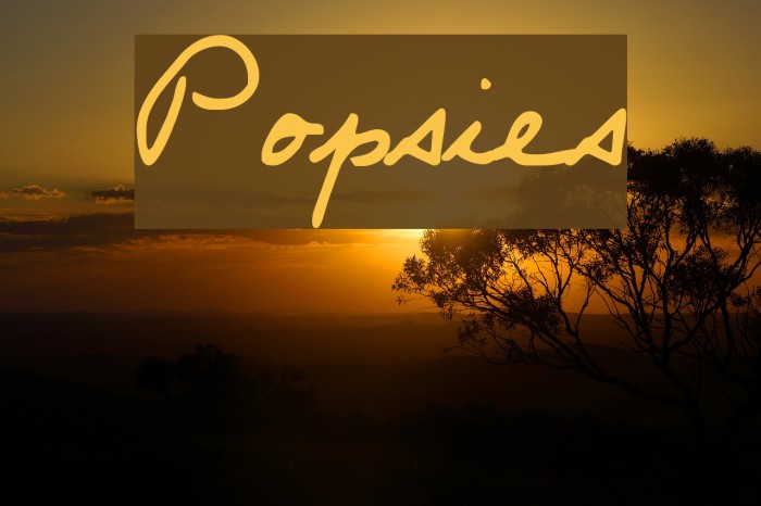 Popsies Font examples