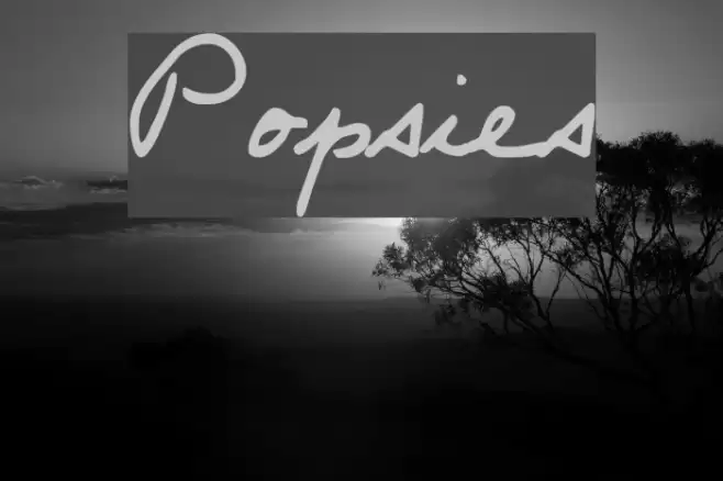 Popsies Шрифта examples