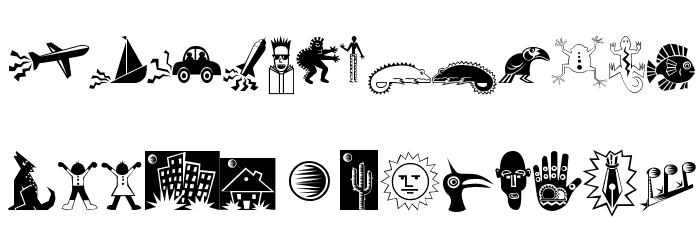 PopticsOneExtras Font LOWERCASE