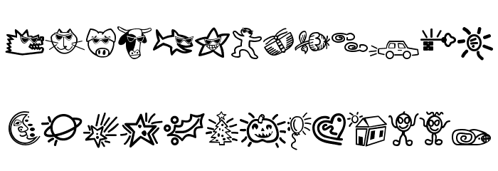 PopticsThreeExtras Font LOWERCASE