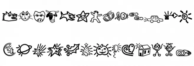 PopticsThreeExtras Caratteri MINUSCOLO