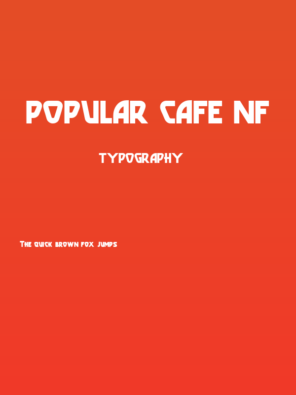 Popular Cafe NF Poster