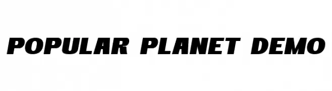 Popular Planet Demo Caratteri