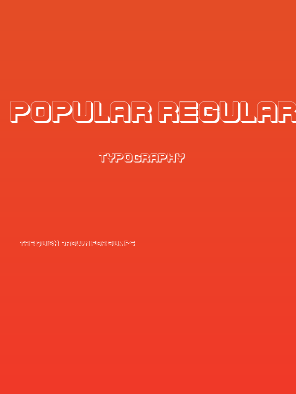 Popular Regular Poster