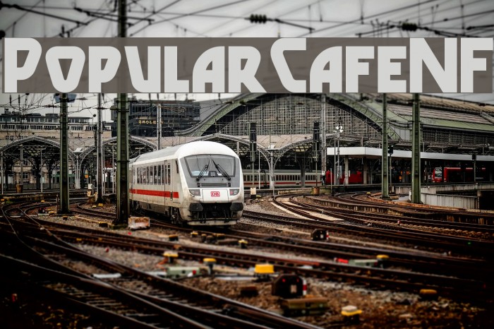 PopularCafeNF Font examples