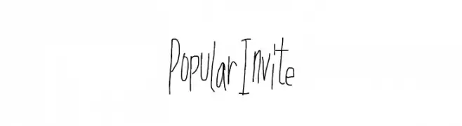 PopularInvite  免费字体下载