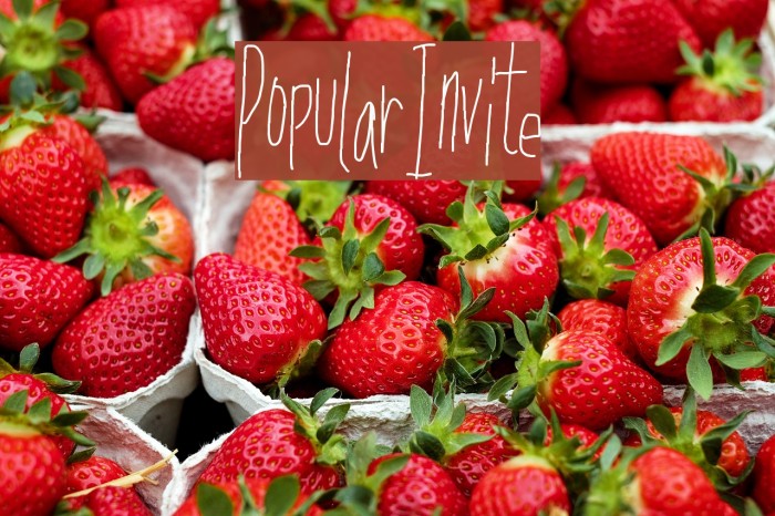 PopularInvite Font examples