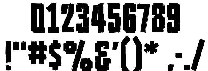 PopulationZeroBB Font OTHER CHARS