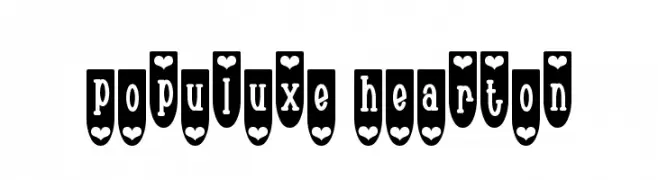 Populuxe Hearton  font caratteri gratis