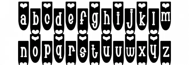 Populuxe Hearton Schriftart Groß