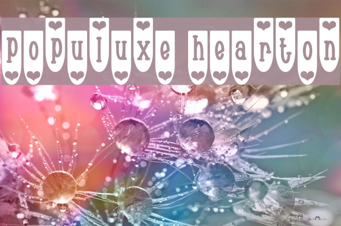 Populuxe Hearton Font examples