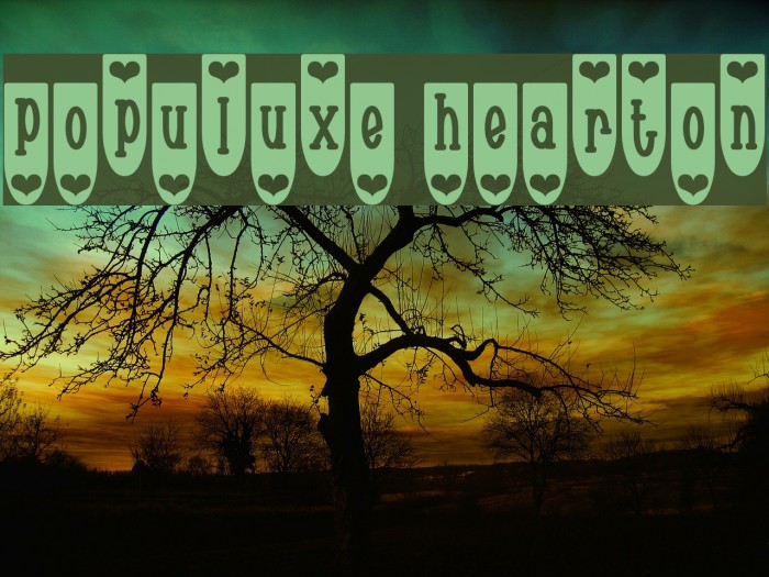 Populuxe Hearton Font examples