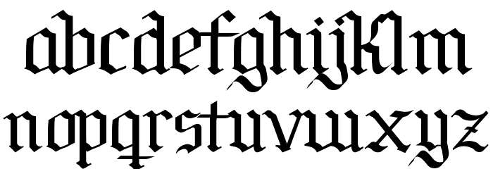 Por Siempre Gótica Font LOWERCASE