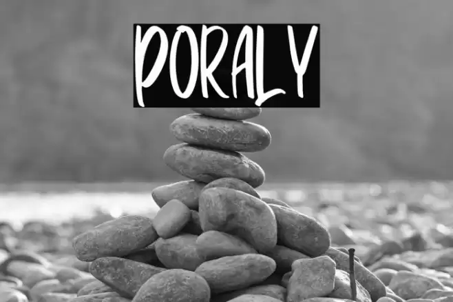 Poraly Font examples