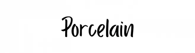 Porcelain  フリーフォントのダウンロード