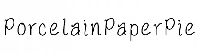 PorcelainPaperPie  Frei Schriftart Herunterladen