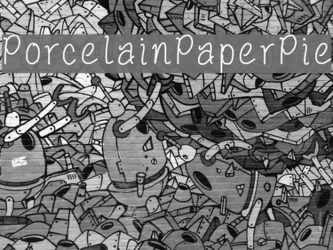 PorcelainPaperPie Font examples
