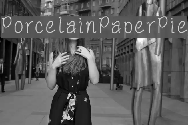 PorcelainPaperPie Font examples