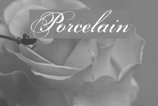Porcelain Font examples