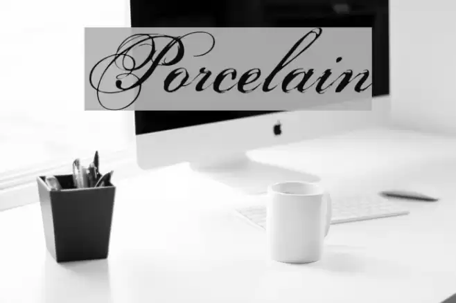 Porcelain Font examples