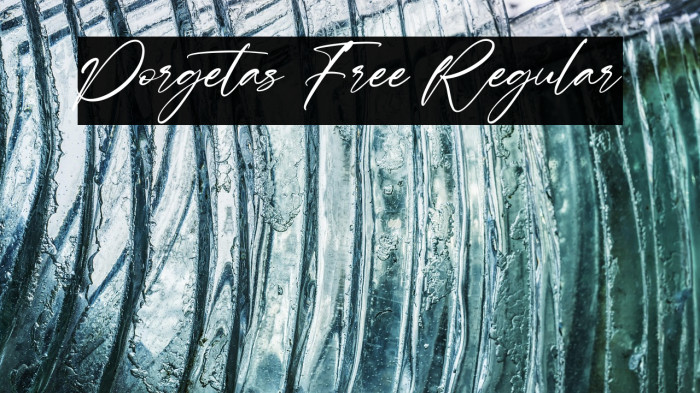 Porgetas Free Regular Fonte examples